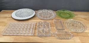 lot 202 image: Collection of 8 Vintage Cut Glass Serving Plates D