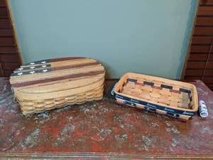 lot 475 image: American Themed Wicker Baskets P
