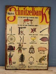 lot 223 image: Maders Schnitzelbank Poster on Wood D