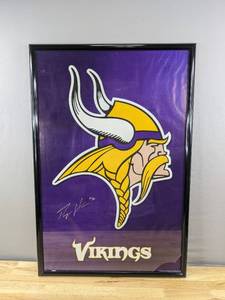 lot 23 image: Percy Harvin Autographed Minnesota Vikings Glass Framed Poster NFL Football I
