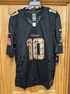 lot 56A image: Brand New Nike Fran Tarkenton Minnesota Vikings Salute to Service NFL Football Jersey Mens Large I