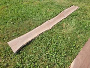 lot 21 image: Live Edge BLACK WALNUT Slab - Approx.  9 x 13 x 34 - Kiln Dried