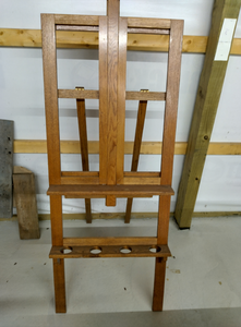 lot 2 image: Homemade Oak Painting Easel