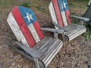 lot 11 image: PAIR OF ADIRONDACK CHAIRS