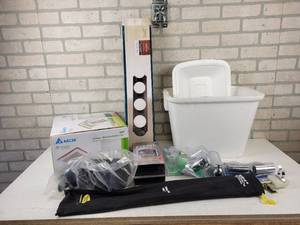 lot 65 image: New Open Box Delta Ventilation Fan, Vanity Light, Plumbing, Harness, Bump-It Trailer Lining Up Set and More - NO SHIPPING