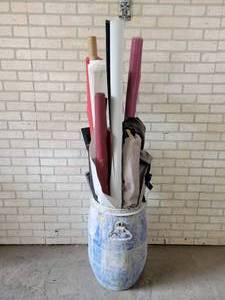 lot 82 image: Large Lot of Assorted Rolls of Upholstery - NO SHIPPING