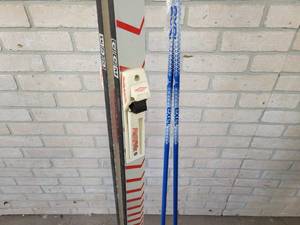 lot 107 image: Pair of CCM Rapide 215cm Cross Country Skis with Excel 150cm Poles - NO SHIPPING
