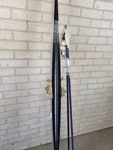 lot 108 image: Pair of epoke telemark 195cm Cross Country Skis with Excel 135cm Poles - NO SHIPPING