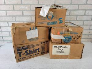 lot 183 image: (5) Cases of Plastic Shopping Bags - Over 3000