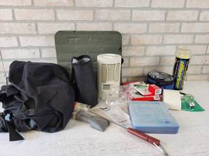 lot 201 image: New Honeywell Air Caddy with Nightlight and Case, Stud Finder, Ice Pack, Knee Cushion, Large Duffel Bag and More - NO SHIPPING