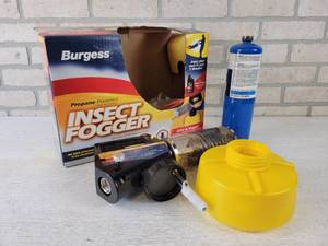 lot 205 image: Burgess Propane Insect Fogger with Partial Propane Can - NO SHIPPING
