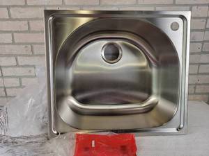 lot 208 image: NEW Glacier Bay Stainless Steel Sink - Sink is 24 x 21 x 9 Deep - NO SHIPPING