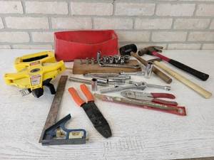lot 237 image: Empire 100 Tape Measure, Sockets, Socket Wrenches, Hammers and More