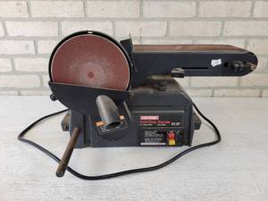 lot 17 image: CRAFTSMAN BeltDisc Sander - 6 Disc & 4 x 36 Belt - Tested and Works - NO SHIPPING