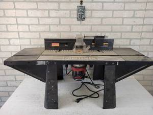 lot 247 image: CRAFTSMAN Professional Router and Table - Table is Approx.. 40.5 x 14 - Tested and Works - NO SHIPPING