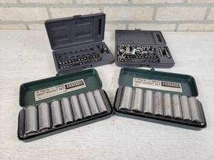 lot 298 image: Metric & Standard Deep well Socket Sets and (2) Mastercraft BitSocket Sets