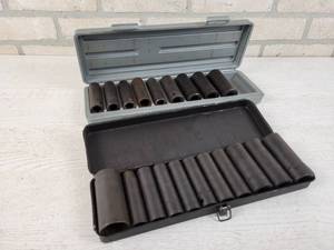 lot 299 image: Metric & Standard Deep well Impact Socket Kits