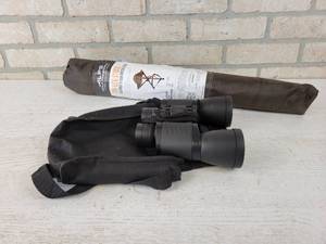lot 306 image: BARSKA 10x50 Binoculars with Case and Folding Tri-Leg Stool