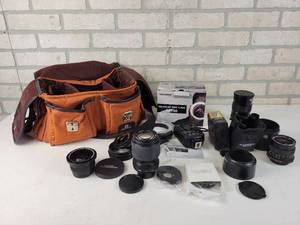 lot 323 image: Lot of Assorted Camera Lenses and More - See Description for details