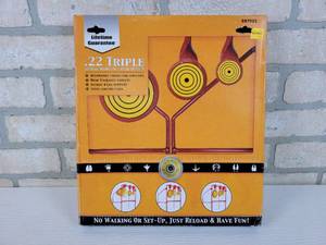 lot 341 image: New in Box .22 Triple Rimfire Handgun  Rifle Spinner Target