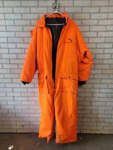 lot 382 image: Insulated Blaze Orange Hunting Coveralls - Look to be Size XXL