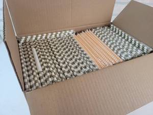 lot 419 image: Case of Approx. 2500 New Retro Sally 8 Paper Straws in Packs of (25)