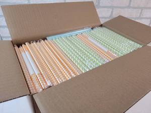 lot 422 image: Case of Approx. 2500 New Retro Sally 8 Paper Straws in Packs of (25)
