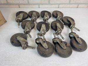 lot 440 image: (12) 4 Caster Wheels with 716 x 2 Insert Rod and More