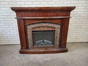 lot 530 image: Luxe Home Furnishing Electric Fireplace with Instruction Manuals and More - NO SHIPPING