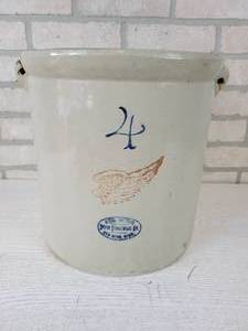 lot 538 image: 4 Gallon Redwing Crock - NO SHIPPING
