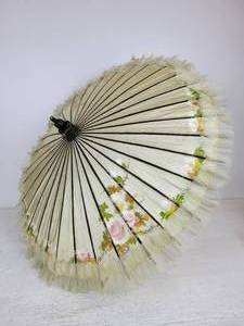 lot 544 image: Antique Parasol with Hand Painted Flower Motif