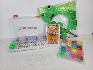 lot 628 image: Lot of Craft Supplies - Rainbow Loom, Perler Beads, Gorilla Glue Gun with Glue Sticks
