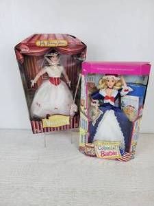 lot 725 image: Pair of Dolls - 1999 Mattel Jolly Holiday Edition Mary Poppins Doll and 1994 Special Edition Colonial Barbie