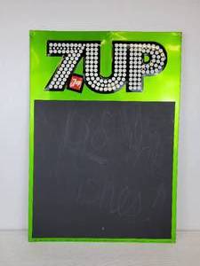 lot 738 image: Vintage 1977 7UP Chalkboard by Stout-Lite