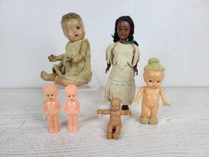lot 934 image: Lot of Antique and Vintage Dolls - Rubber, Plastic, and Celluloid