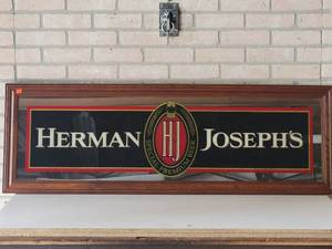 lot 570 image: Large Herman Josephs Special Premium Beer Bar Mirror - NO SHIPPING
