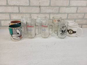 lot 586 image: Hamms Beer Mugs, Looney Tunes Mugs, A&W Mug and More - NO SHIPPING