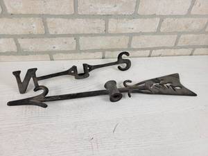 lot 599 image: Cast Iron Directional Weather Vane - Approx. 22 Long