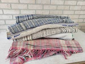 lot 657 image: (8) Assorted Rag Rugs - Various Sizes - NO SHIPPING