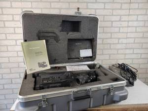 lot 669 image: Vintage Sony Hi8 Model No. EVW-300 Camcorder with Fujinon Eagle S16x7 BRM-18 B Lens, batteries, Charger and Hard Side Case - Stored since 2000, sold AS-IS - NO SHIPPING