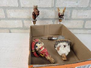 lot 801 image: Vintage MCM Hans Bolling Teak & Leather Bottle Stoppers and More
