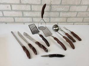 lot 518 image: Beautiful Vintage Set of CUTCO Knives and Kitchen Utensils
