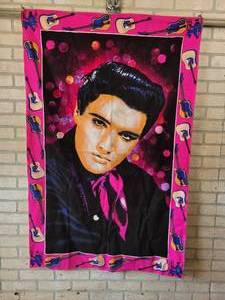 lot 836 image: Elvis Presley Fabric Wall Hanging - 35 x 55