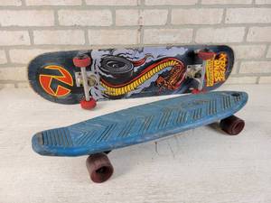 lot 860 image: Vintage Greentec Skateboard (24 Long) and Kryptonics Skateboard (31 Long) - NO SHIPPING