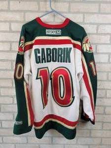 lot 754 image: Officially Licensed CCM Marin Gbork Minnesota Wild Hockey Jersey - Adult XL