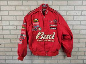 lot 756 image: CHASE Authentic Dale Earnhardt Jr. Budweiser Racing Jacket - Size Medium