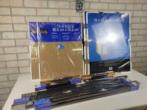 lot 878 image: Assorted NEW Picture Frame Glass and Frame - See Description for Inventory - NO SHIPPING
