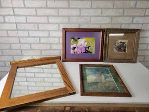 lot 884 image: Lot of Framed Art and Mirror - Includes a Signed Luke Gronneberg Photo (Mankato, MN) and More - NO SHIPPING