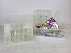 lot 966 image: Lot of Beading Wire, Findings, Beads, and More