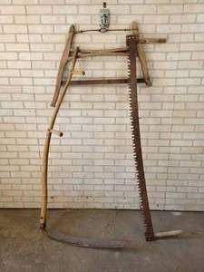 lot 778 image: Antique 2-Man Saw, Buck Saw and Scythe - NO SHIPPING